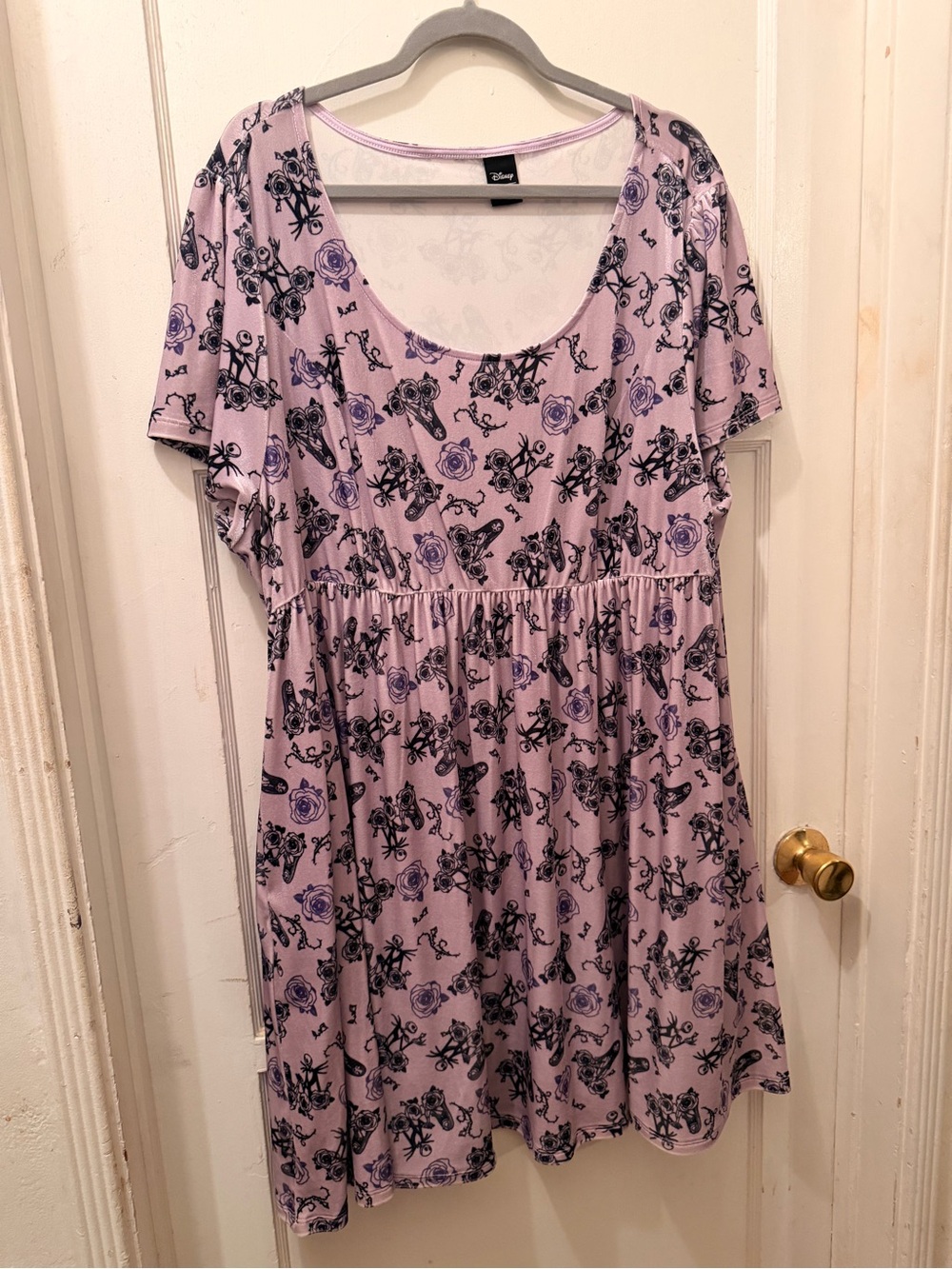 Her Universe Lavender Floral Scoop Neck Casual Dress